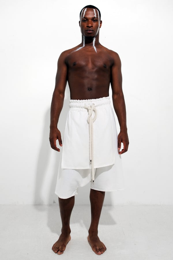 LINEN SAMURAI SHORTS CREAM 