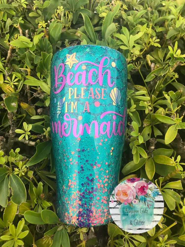 Mermaid Scale Tumbler, Glitter Mermaid Tumbler, Custom Tumbler