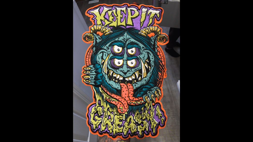 KEEP IT GREASY Lowbrow Backpatch