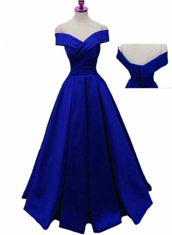 Beautiful Long Handmade Party Dress 2019, Off the Shoulder Formal Dress