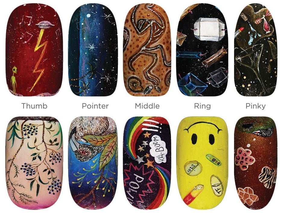 Anj Smith, <i>Set of 20 Nail Transfers</i>, 2019