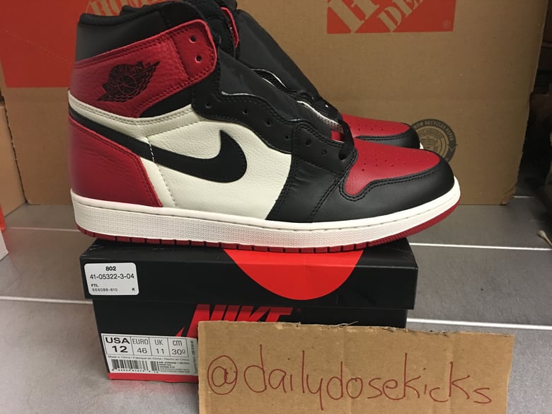 Image of AIR JORDAN 1 RETRO HI OG “BRED TOE” MEN