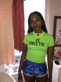 Image 1 of NEW Number 1 Sweetie Tee : Lime Green 