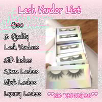 Lash Vendor List