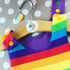 Rainbow Stripe Harem Dungarees Image 4