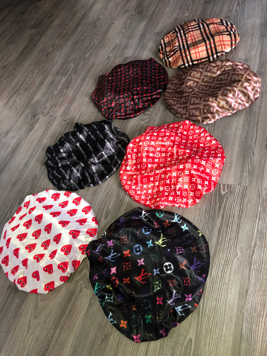 LV Red Bonnet  Designer Rags Collection
