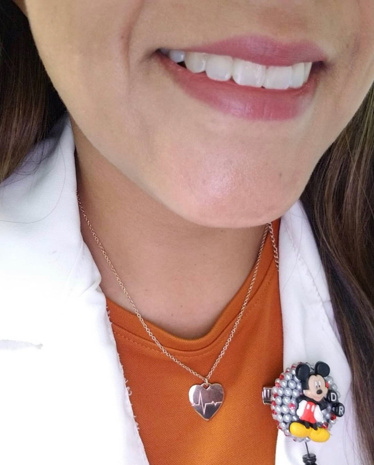 Image of EKG NECKLACE EMBRACE THE JOURNEY  (Heart + Rose Gold)