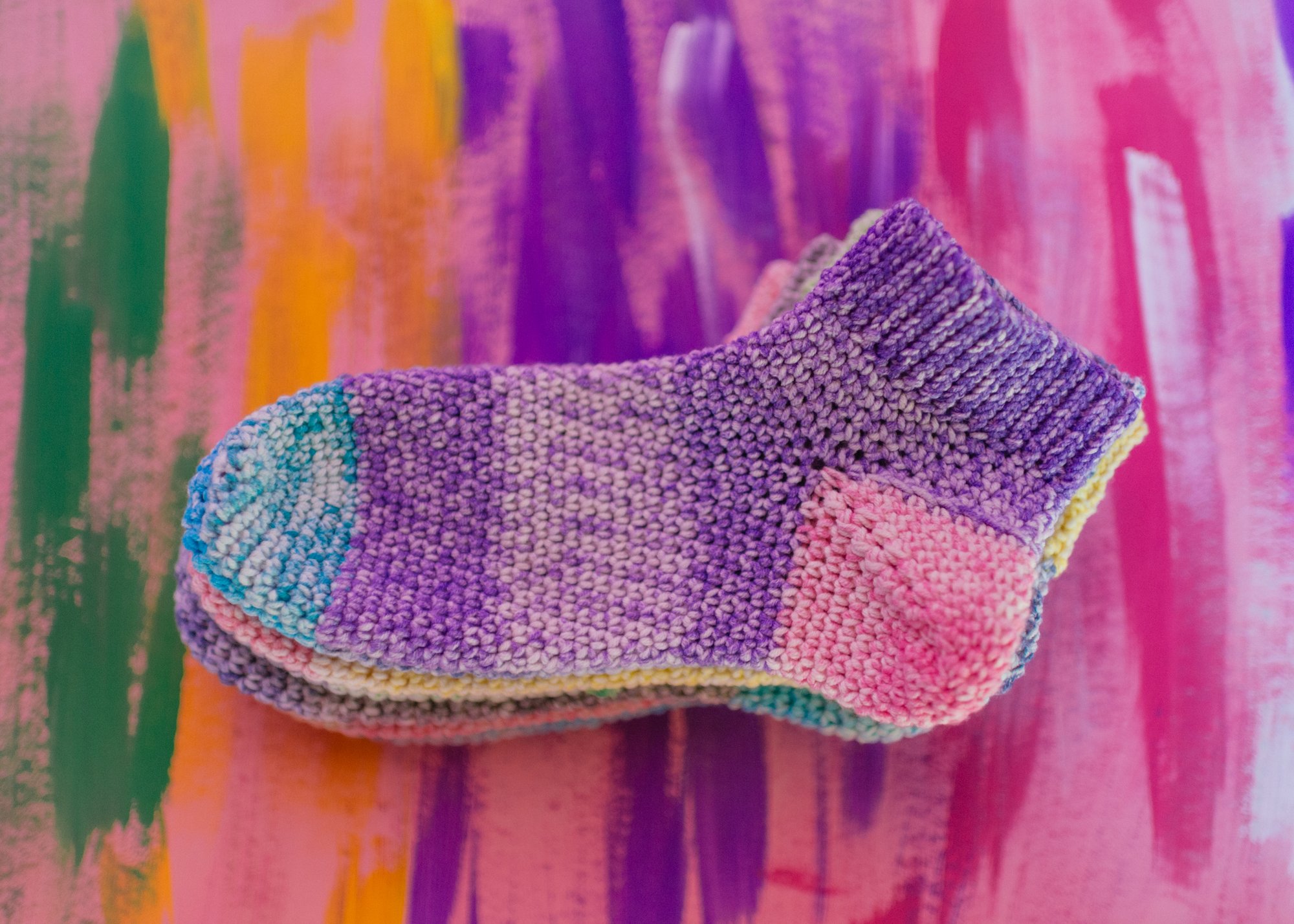 Confetti Socks Pattern | Just Be Happy Crochet & Studio