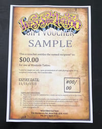Westside Tattoo Mermaid Beach E-Voucher (via email) : all amounts from $50