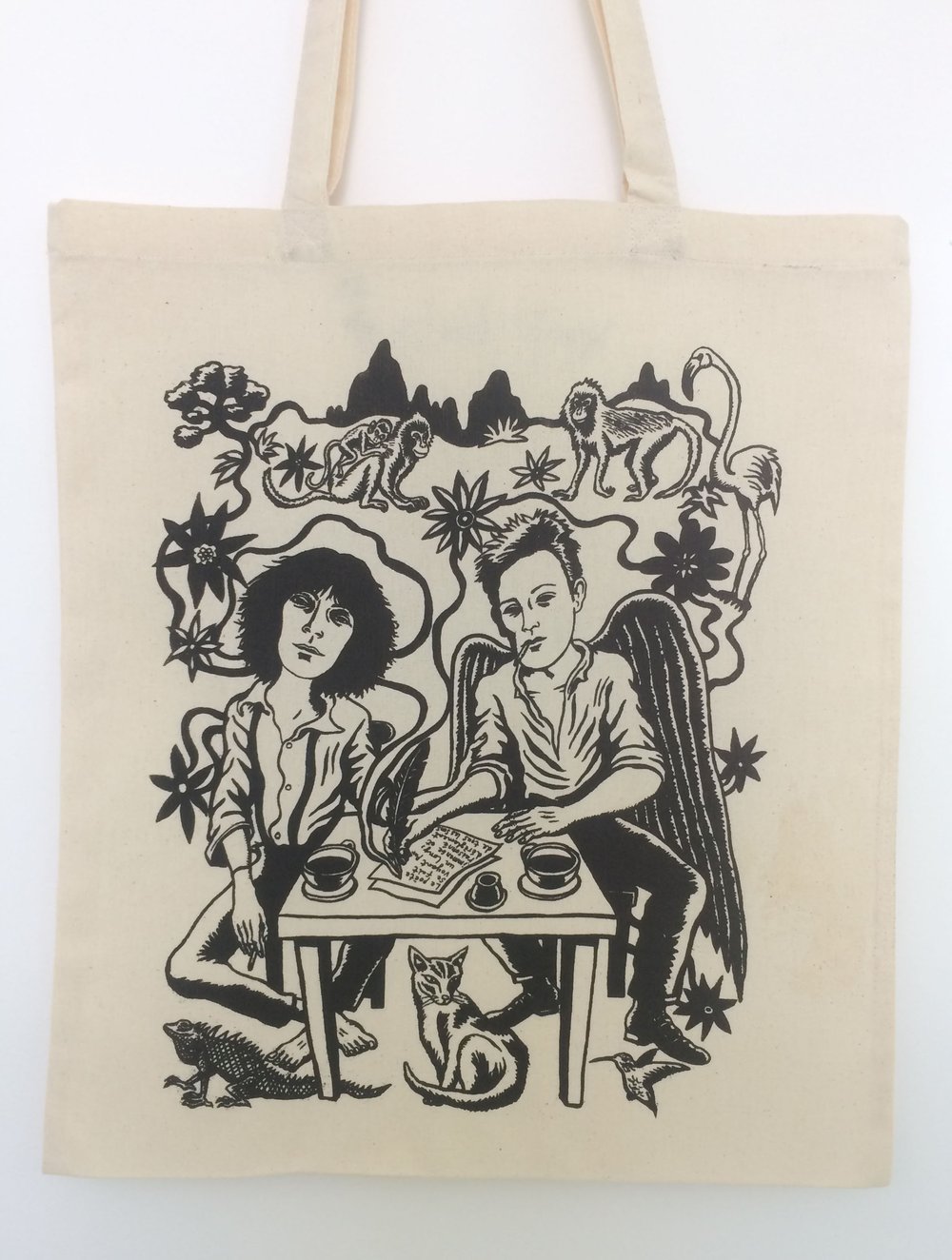 Image of Cosmic Lovers tote bag- Patti Smith and Arthur Rimbaud
