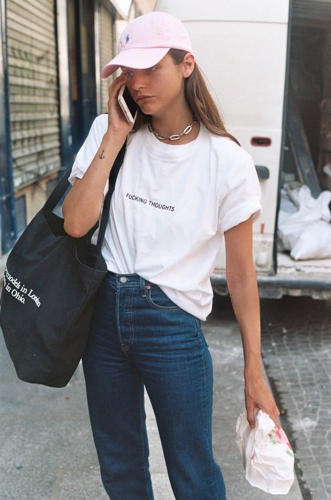 Image of « Fucking Thoughts » T-shirt (White)