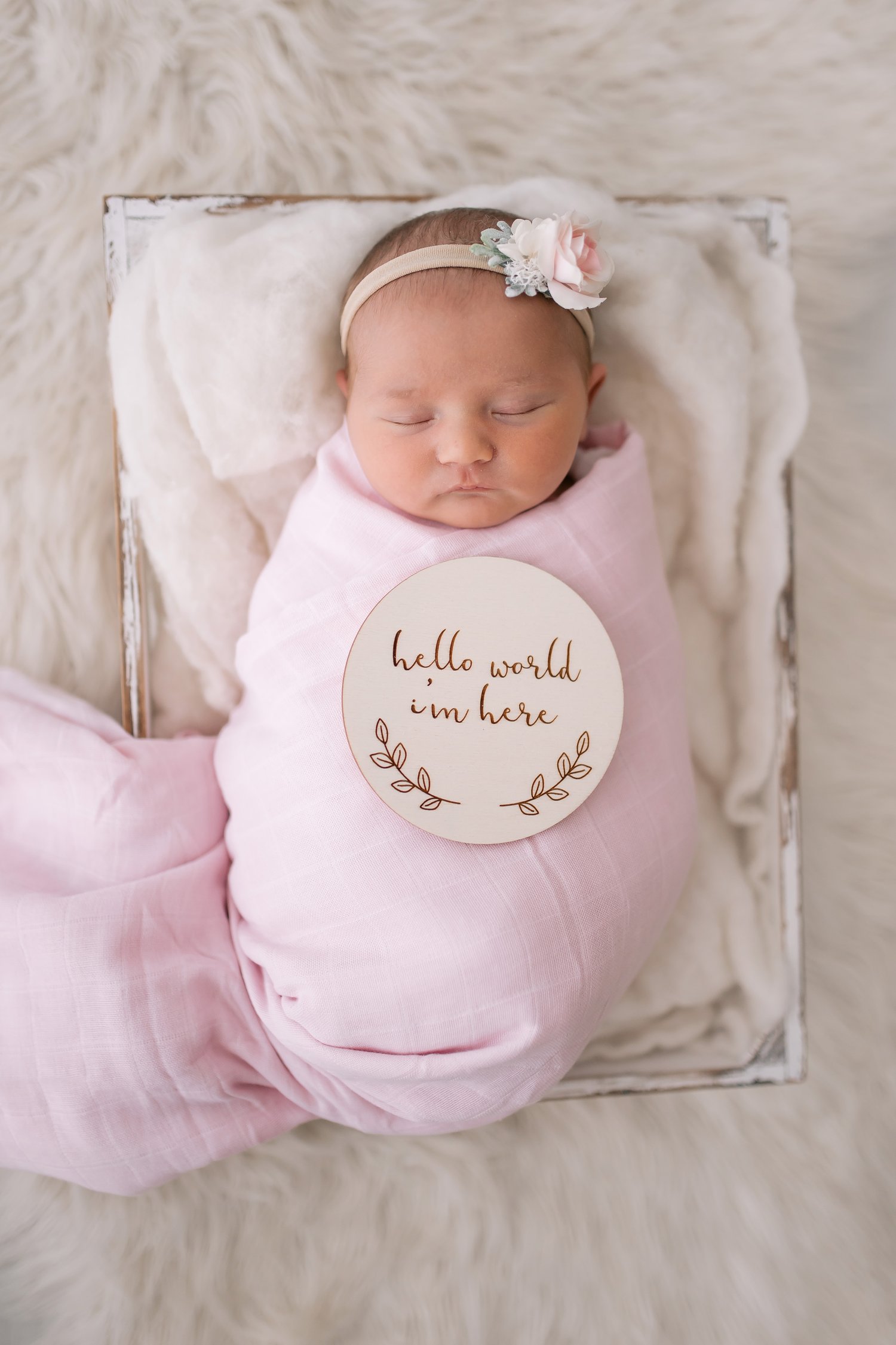 Image of Poppy Script - Birth Announcement Plaque 