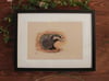 Original Works on Paper Series - Badger - A4/Framed