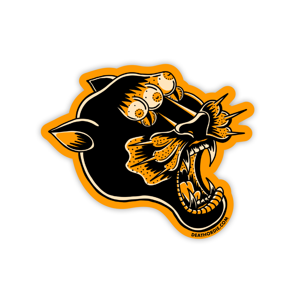3 Titted Forehead Panther Sticker