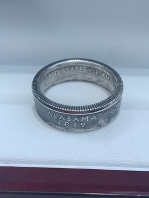 Image of Silver Alabama Coin Ring