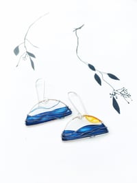 Image 3 of Calm Sea Silver Earrings 