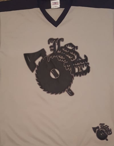 Image of LSP : Silver / Black  Embroidered Hockey Jersey
