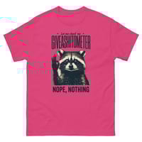 Image 6 of Unisex T-Shirt Giveashitometer Nope Nothing T-Shirt | Funny Raccoon Humor Graphic Tee