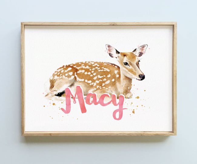 Personalised Deer Print