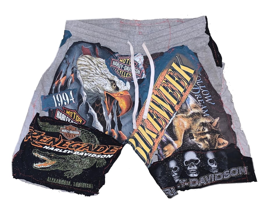 Image of SEVYNTH COLLAGE SHORTS ; BIKE WEEK