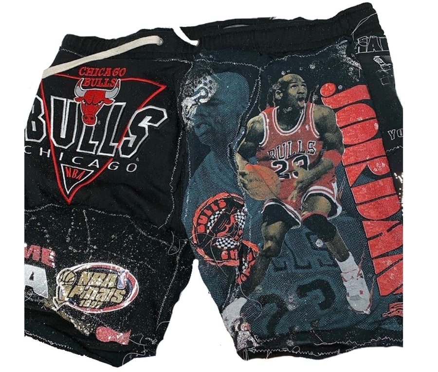 Image of SEVYNTH COLLAGE SHORTS; JORDAN