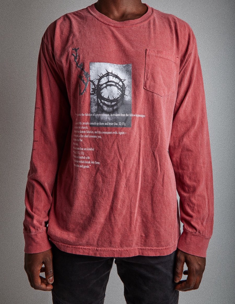 Image of SEVYNTH ARCHITECT LONGSLEEVE TEE;BRICK