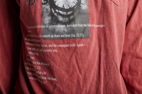 Image of SEVYNTH ARCHITECT LONGSLEEVE TEE;BRICK