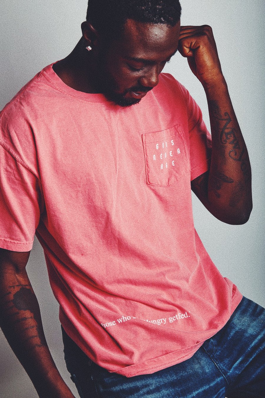 Image of SEVYNTH HUNGER TEE; CRIMSON BLUSH