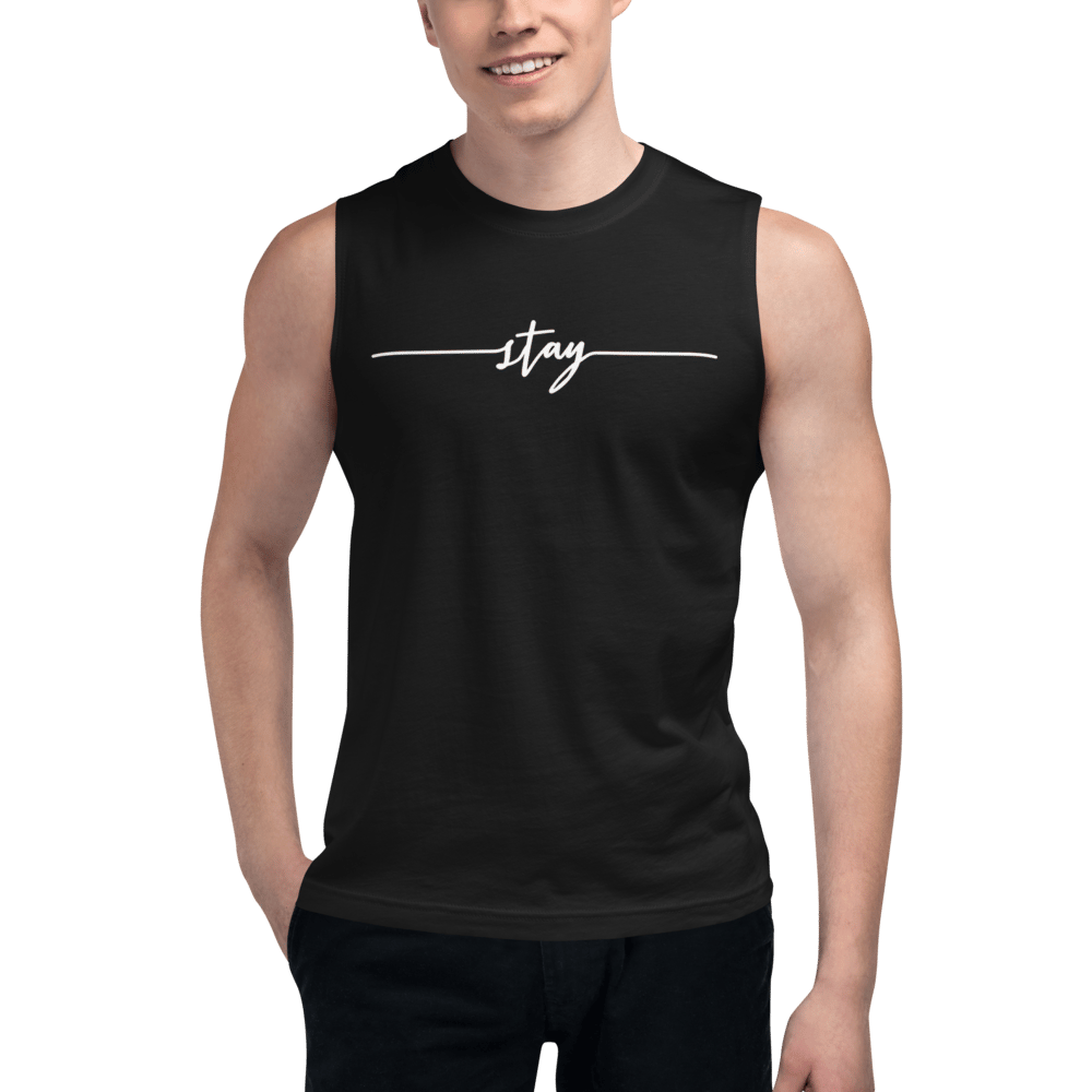 Image of Unisex Stay Muscle Tee - Black