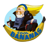 Cool Bananas Present Mic Sticker