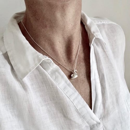 Image of Sterling silver swan necklace