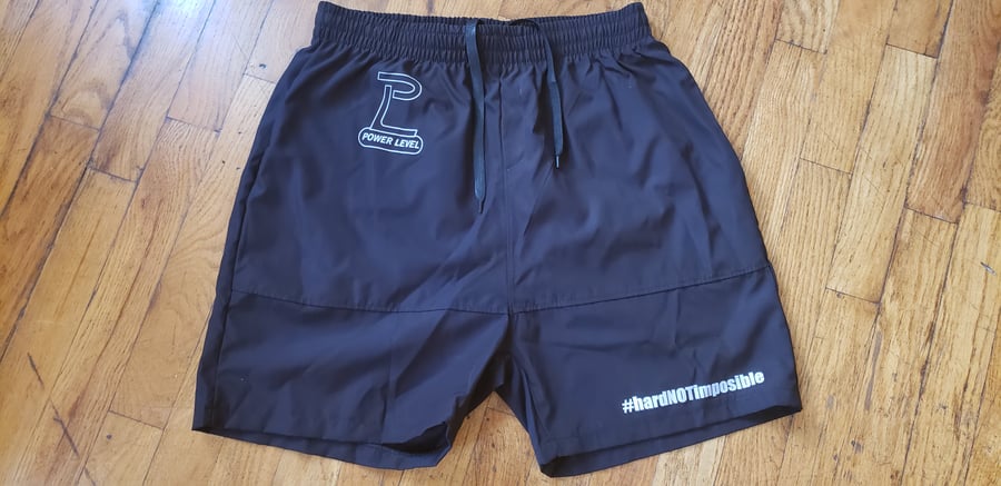 Image of Blk #HardNOTImpossible Swim Trunks 