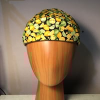 Image 3 of Cotton cycling cap - lemon and lime