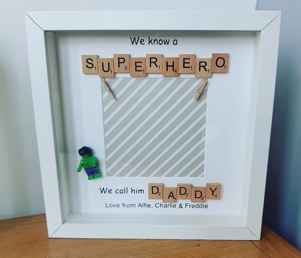 superhero daddy frame