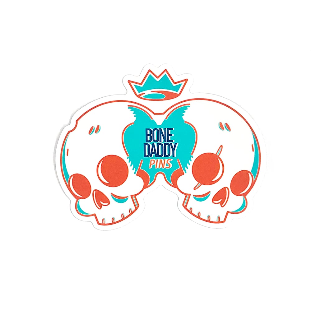 Image of Conjoined Skull Sticker