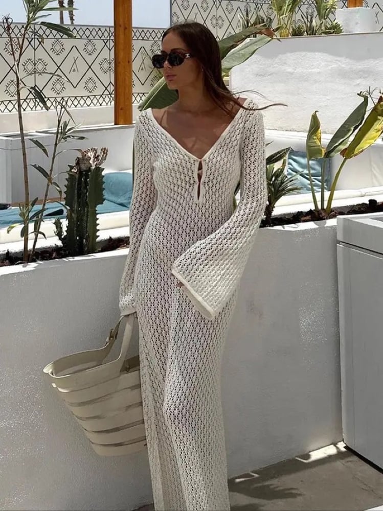 Image of ‘Crochet’ Pearl Beach Dress 