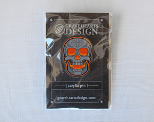 Image of GHD Skull "Embers" Acrylic Pin