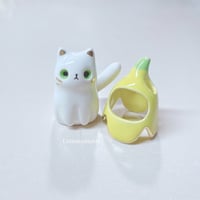 Image 2 of Banana Cat Ceramic Figurine 2 