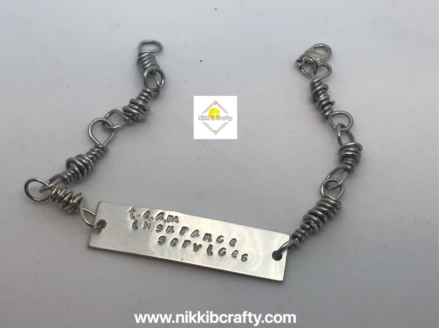 Image of Signature Linked NikkiBCrafty Custom Plate Bracelet 
