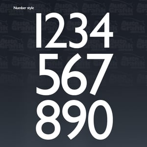 Image of OVERSIZED RACING OUTLINE DISC 530 PLUS NUMBER - 1 X THIN SAN SERIF STYLE