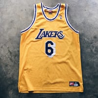 Image 1 of Original 1999 Nike Eddie Jones Los Angeles Lakers Pro Cut Authentic.