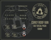 Image 1 of CURLY ROOF VAN / VAN 4 / 5  DECAL PACK 16MM