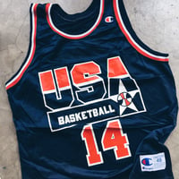 Image 1 of Original 1992 Dream Team Champion USA Alonzo Mourning Jersey.