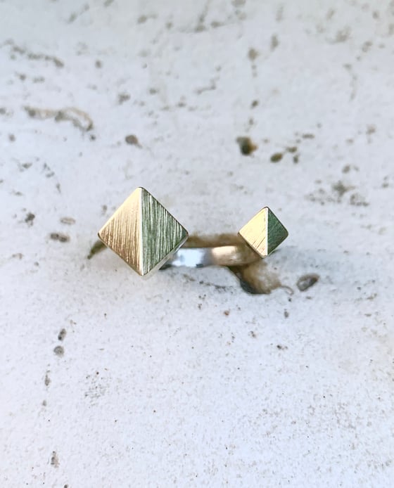 Image of Double diamond open ring