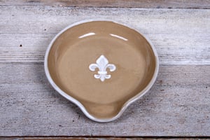 Image of Hand Thrown Stoneware Spoon Rest with Personalization