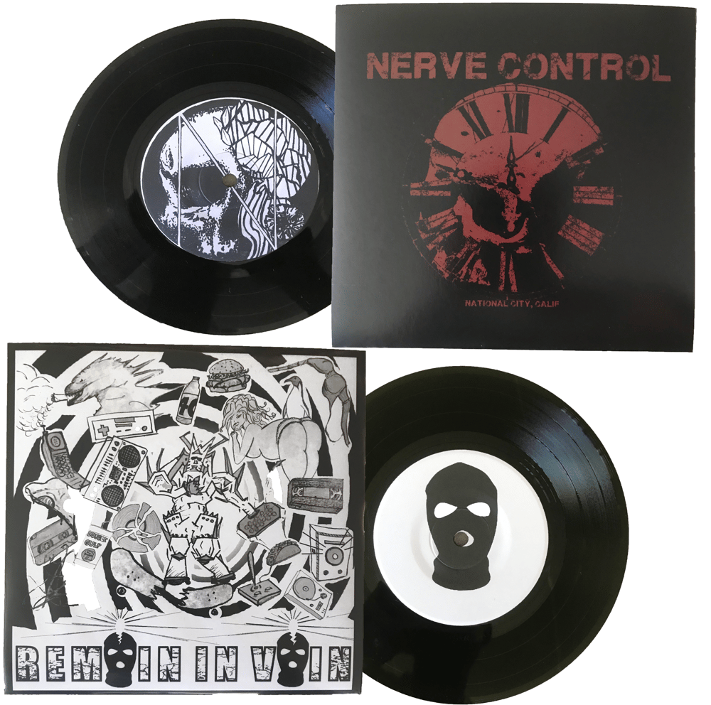 Image of Nerve Control / Remain In Vain Split 7" Vinyl