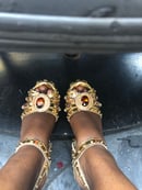 Image of Rhinestone Platform Chunky Heel Sandals PRE-ORDER ONLY!
