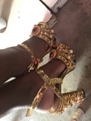 Image of Rhinestone Platform Chunky Heel Sandals PRE-ORDER ONLY!