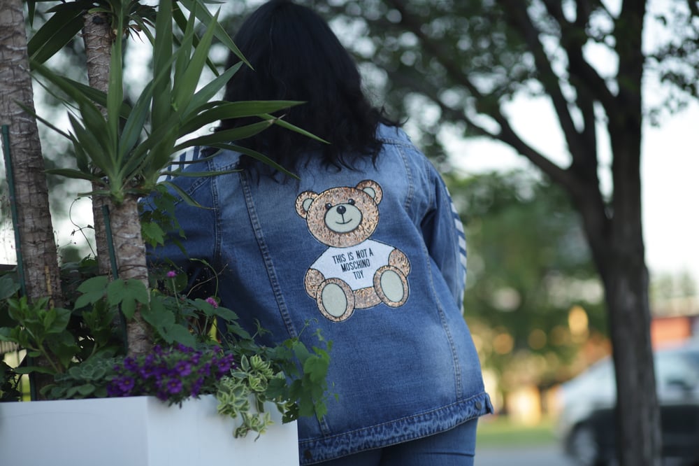 Image of Designer Teddy Denim Jacket 