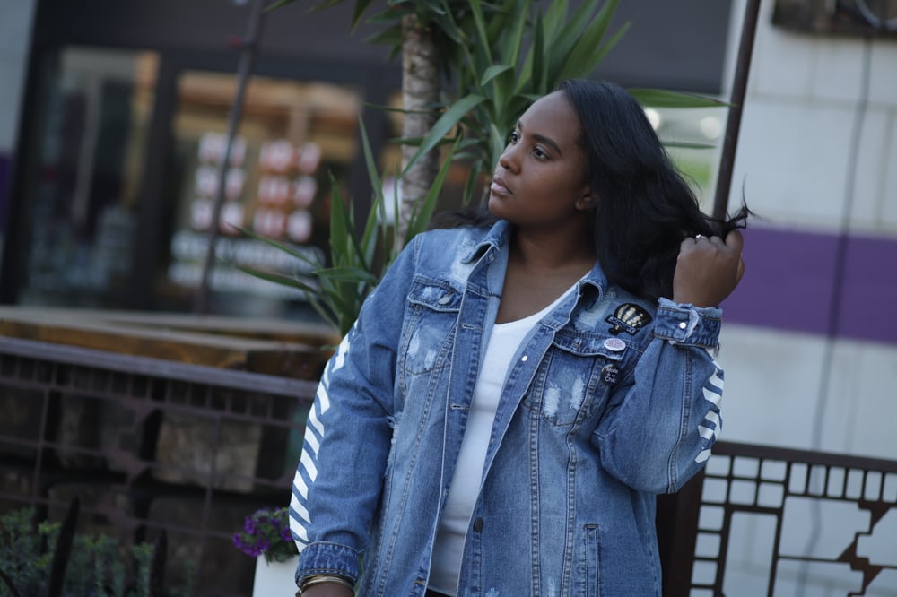 Image of Designer Teddy Denim Jacket 